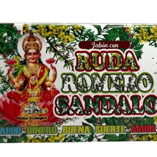 Jabón Esotérico con Ruda, Romero y Sándalo - Salud, Dinero, Buena Suerte, Amor - Imagen 1